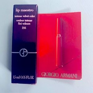 GIORGIO ARMANI Mini Lip Maestro 206 Cedar Travel Size .05oz/1.5mL New Velvet